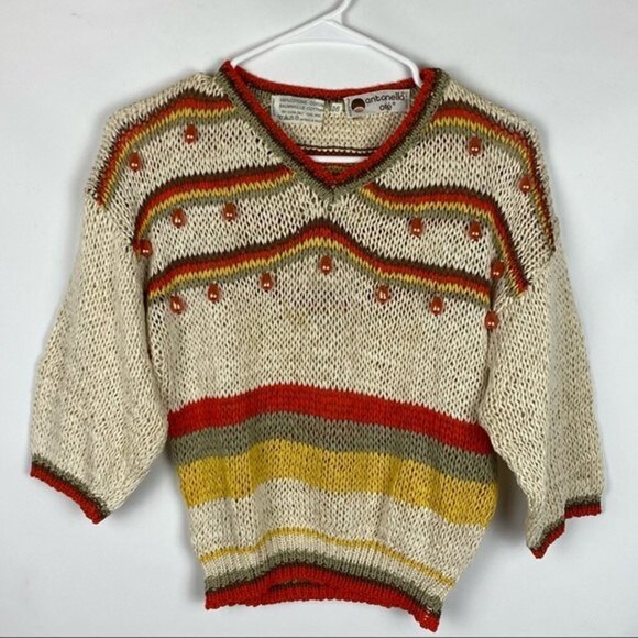 Antonella Ore VTG Womens Sweater 36 EUC 3/4 Sleeve Ladies Made in Italy - Picture 3 of 8